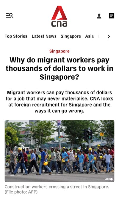 Recruitment fees (July 2024) TWC2 sees about 10 to 20 cases a month where salary terms were not honoured, although there could be many more cases as not all workers know of the NGO. - Alex Au, TWC2 Vice-President 